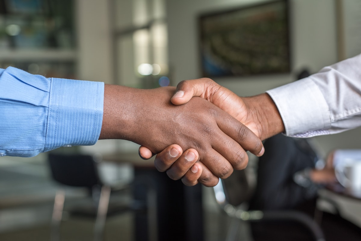 Professional handshake — agreement