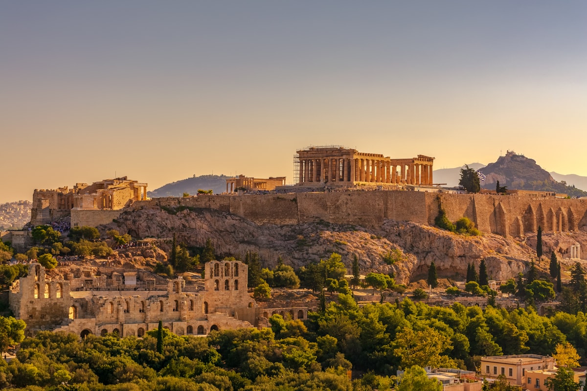 The Acropolis of Athens at sunset